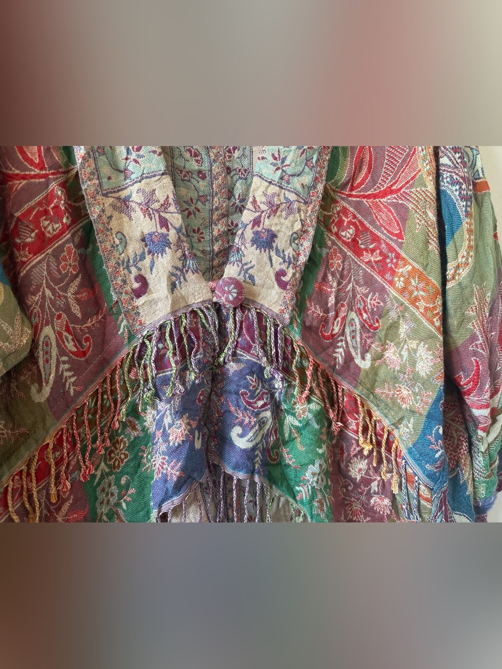 bohemian-style kimono cardigan O/S - Picture 2 of 9